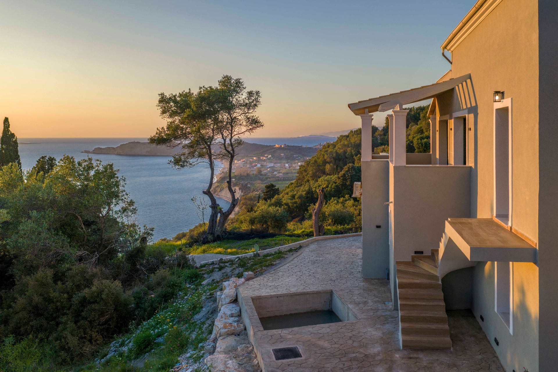 Afionas Newly Built Villa with Panoramic Sea Views & Iconic Sunsets